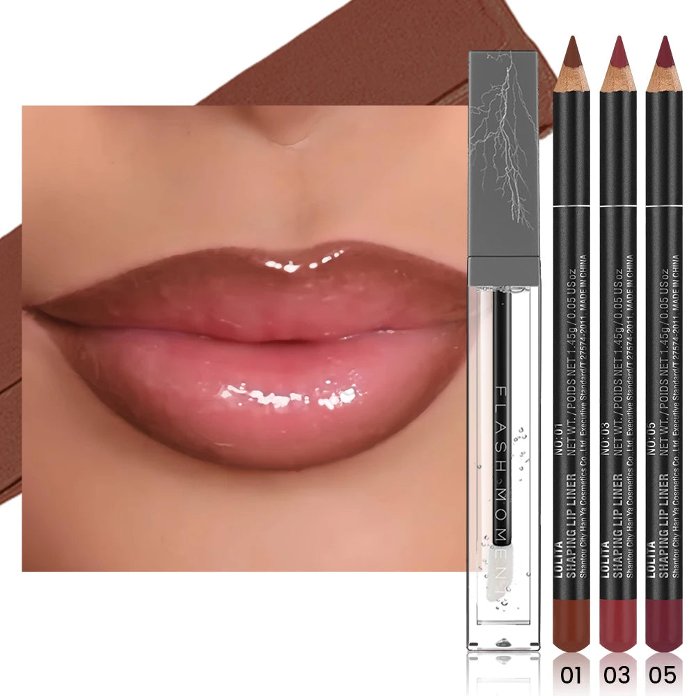 4-Pack Lip Liner Oil Smooth Liners Defined Contours Moisturizing Oils Qme