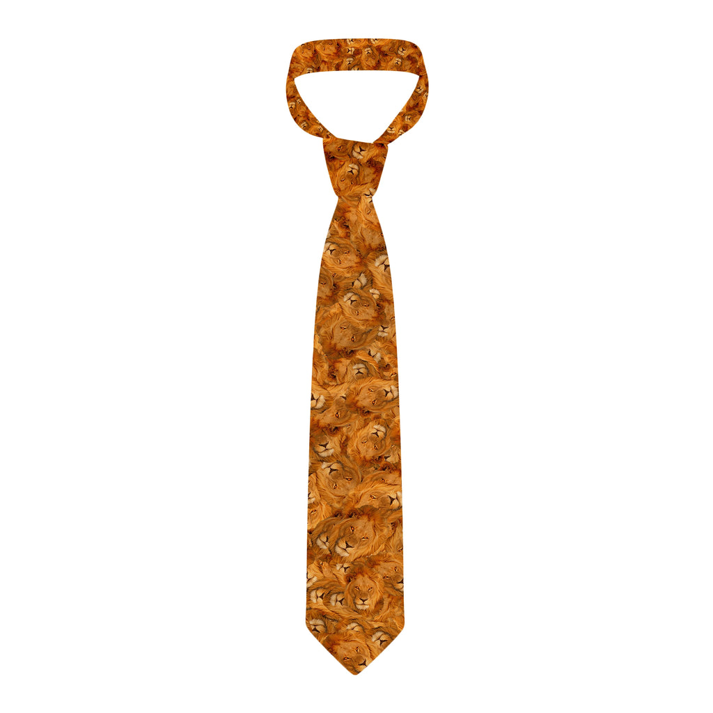 Grassland Net Red Tie Lion King Warthog Hyena Trend Printed Men Women Qme