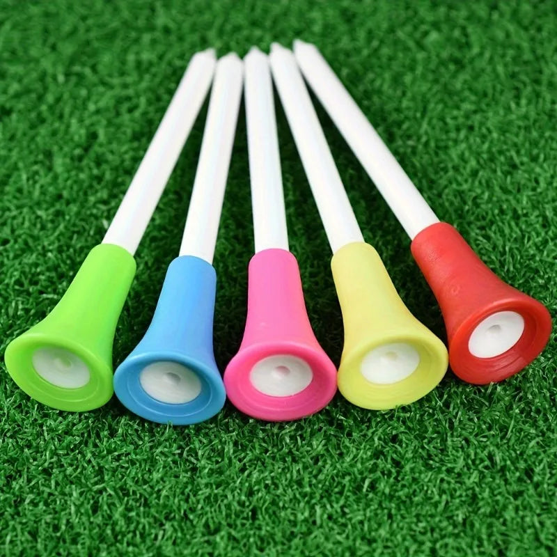 10/20pcs Golf Tees Mix Colors 83mm Plastic Durable Rubber Cushion Top Golf Ball Holder Golf Accessories Qme