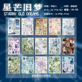 30/60 Sheets Cute PET Die cut Stickers book Retro Cartoon Handmade Scrapbooking Handbook Material Phone Stickers Kids Gift Qme A-30 Sheets