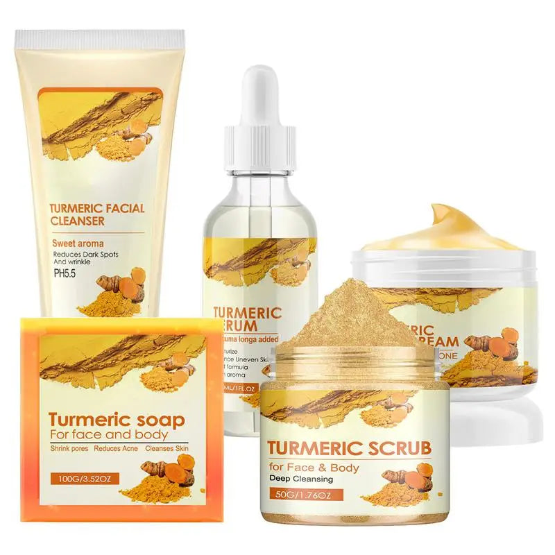 Turmeric Face Essence Essentiall Oil Cleanser Scrub Soap Black Spots Qme