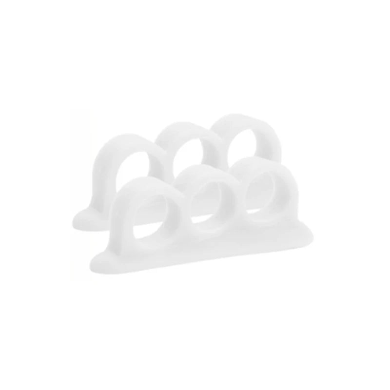 1Pair Silicone Gel Hammer Toe Straightener Corrector Curled Toes Feet Qme WHITE