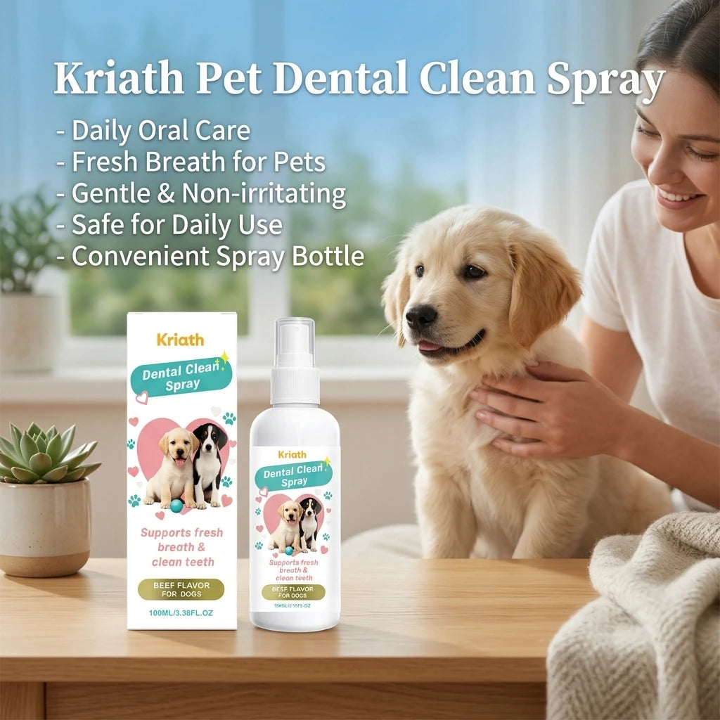 Pet Oral Care Spray Removing Dental Plaque Eliminating Odor Relieve Gum Discomfort Freshing Breath No‑brush Teeth Cleaning Spray Qme