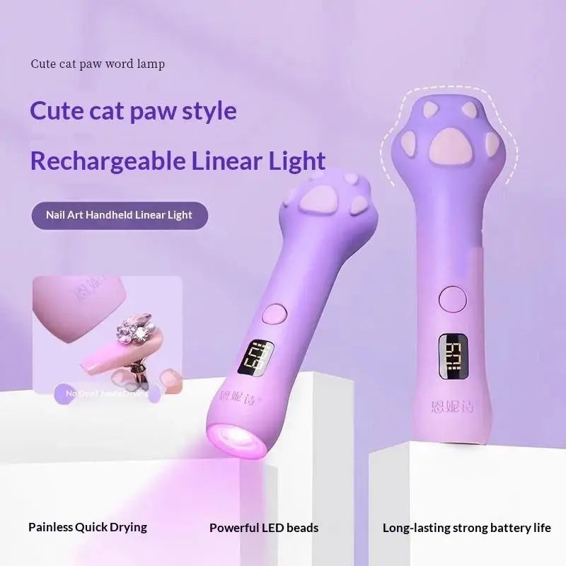 Cute Paw Rechargeable UV Nail Lamp Fast Curing LED Light Parent Child Qme