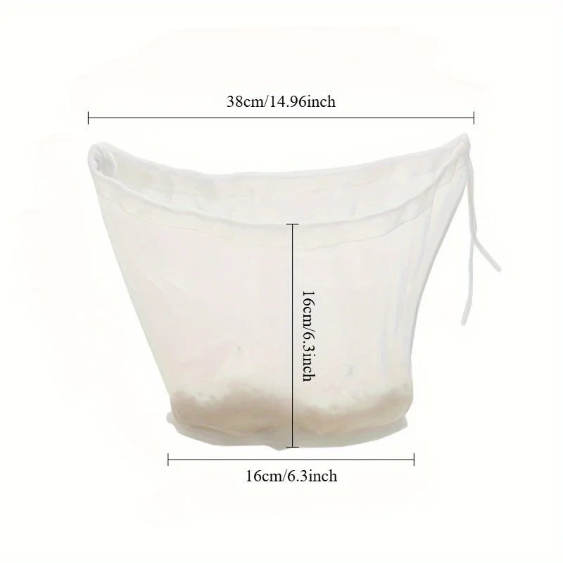 Reusable Vegetable Water Filter Bag Drawstring Food Strainer Squeeze Bag For Dumpling Fruit Cabbage Spinach Dehydration Qme