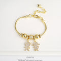 New Popular Boys Girls Character Theme Charms Snake Chain Bracelet For Women Inlaid Shiny Zircon Birthday Party Jewelry Gifts Qme 6