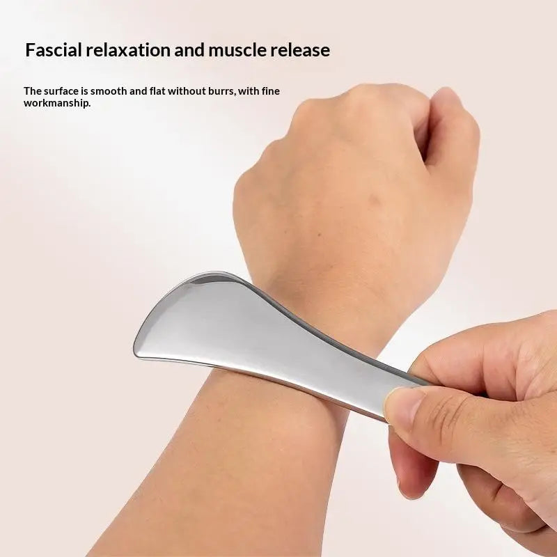 Stainless Steel Gua Sha Massage Tool Ergonomic Scraping Massager Post Qme