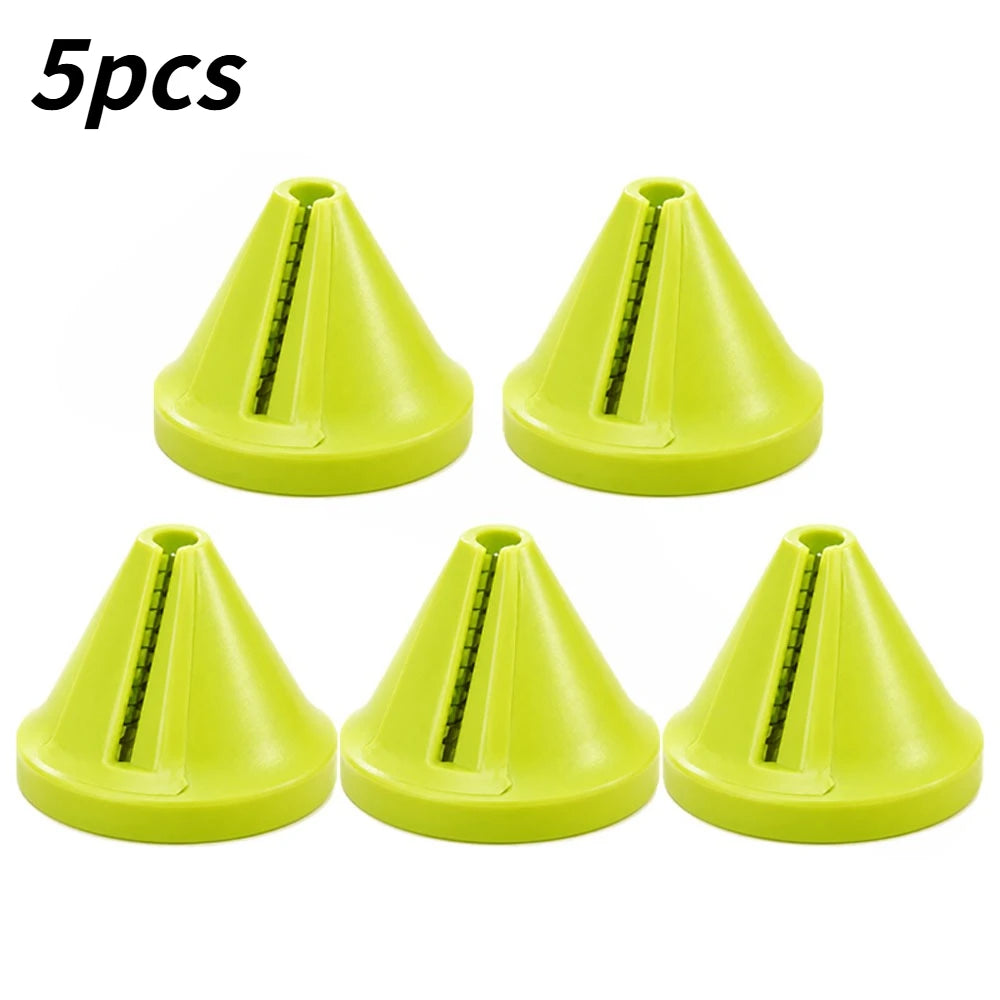 1/3/5Pcs Multifunctional Manual Rotating Spiral Peeler Veggie Fruit Shredder Grater For Potato Carrot Kitchen Prep Tool Qme Green 5pcs
