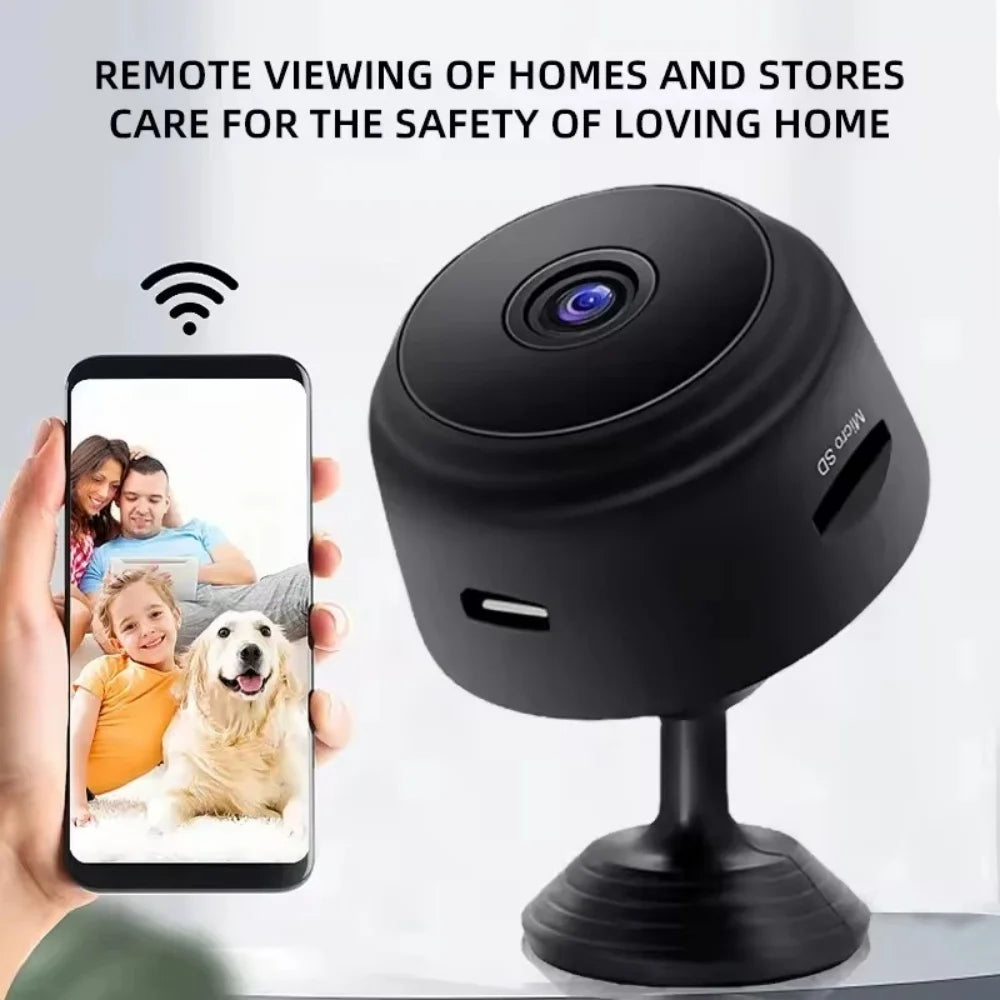 A9 WiFi Security Camera Wireless Surveillance Camcorder Infrared Night Vision Motion Detection Remote Video Monitor Smart Home Qme