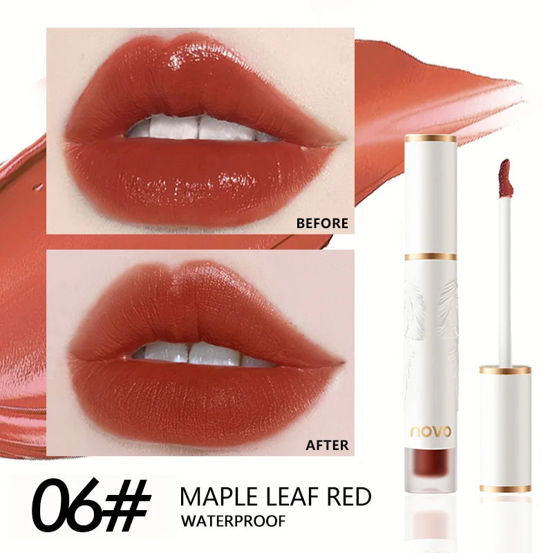 24h Long-lasting Matte Lip Glaze Waterproof Non Stick Cup Liquid Qme 06