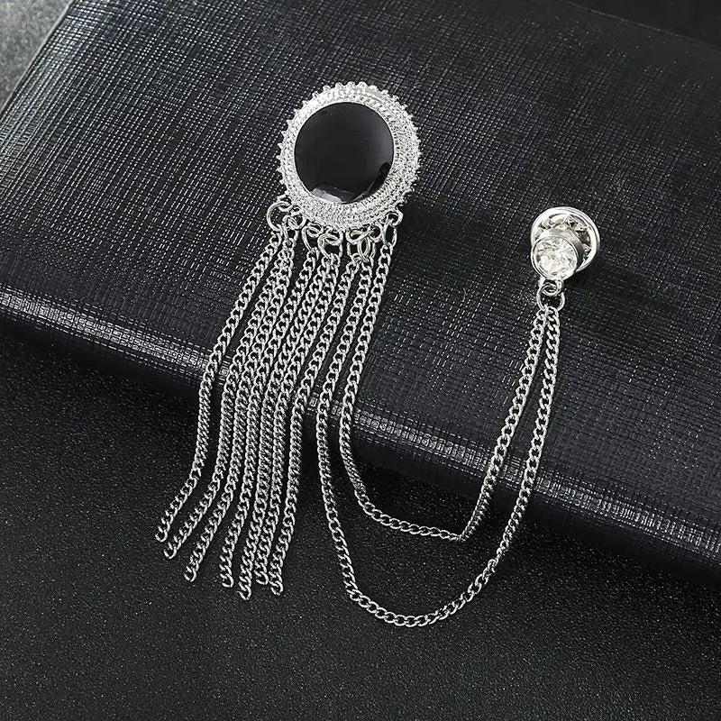 Tassel Brooches For Women Men Pin Party Casual Lapel Pins Accessory Gift Suit Tassel Brooches Jewelry Qme style 4