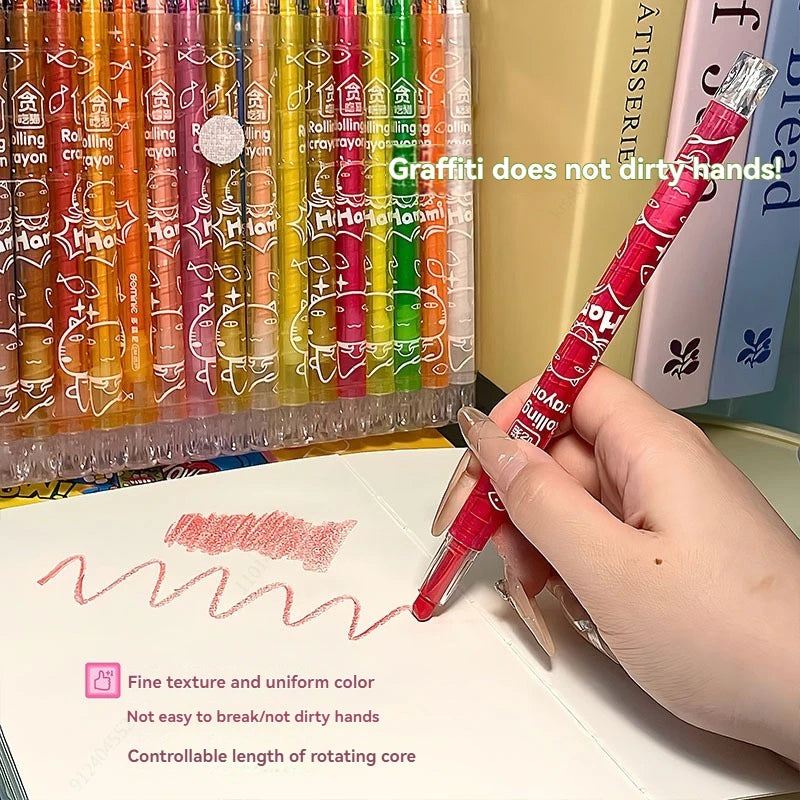 12-36 Colors Non Toxic Crayons,for Kids Crayons for Toddlers, Kids Arts & Crafts Supplies, Coloring Books, Drawing, Doodling Qme