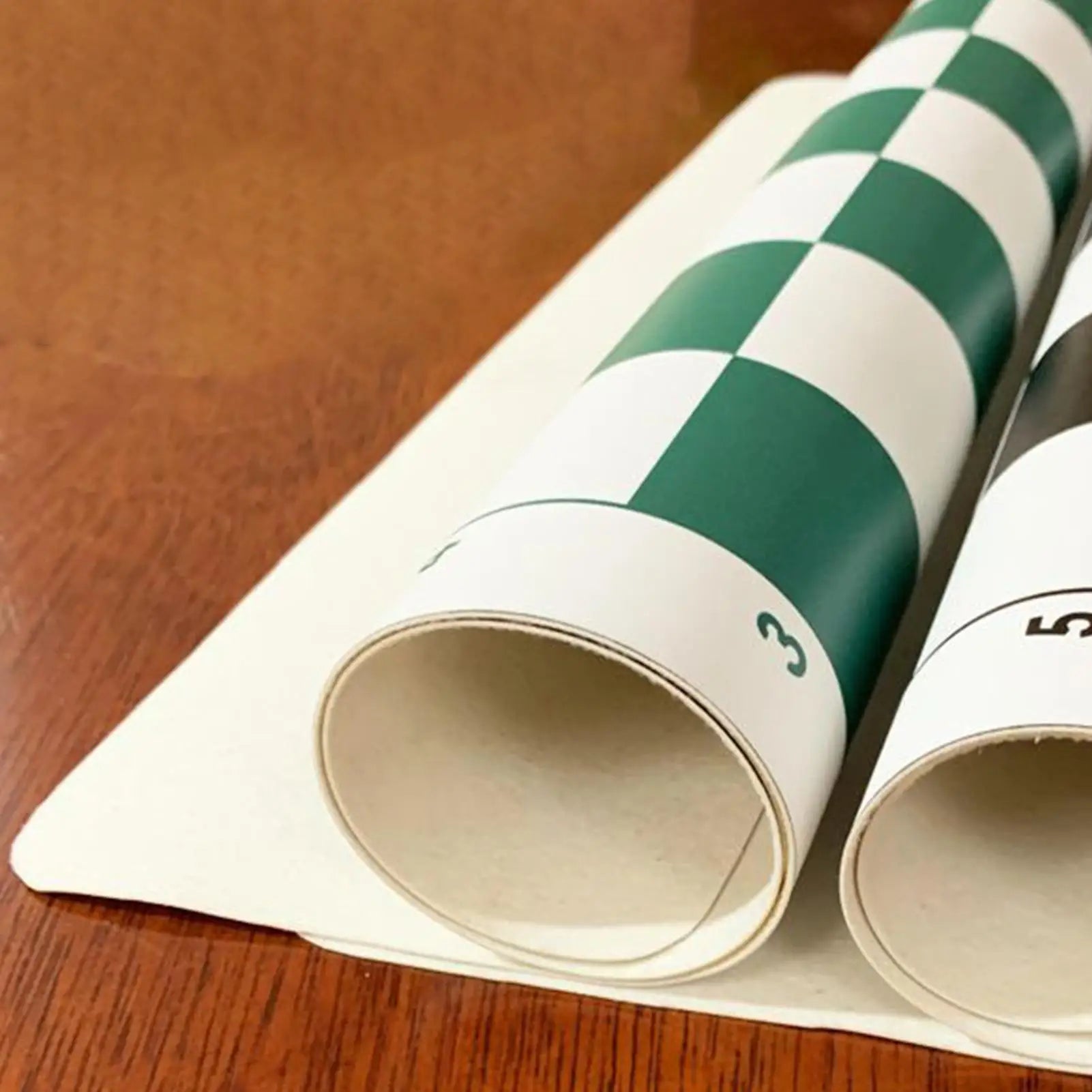 Tournament Chess Board 64 Grids Tournament Chess Mat Roll Up Chess Board Compact PU Leather Chess Board Checkers Folding Board Qme