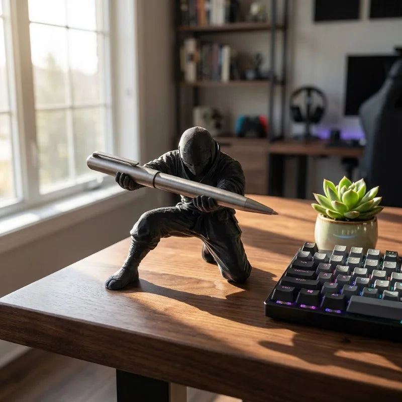 Funny 3D Printed Ninja Pen Holder Personalized Desktop Decor Qme