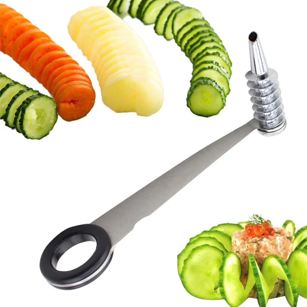 Zucchini Spiralizer Noodle Maker Stainless Steel Zucchini Cutter Slicer Lightweight Kitchen Tools for Cooking Cucumber Potato Qme