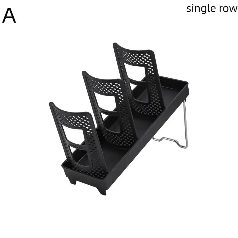 Detachable Multifunction Disposable Paper Cup Holder Single Double Qme single A Black