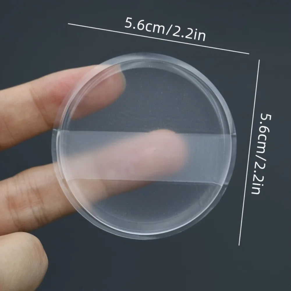 Transparent Silicone Makeup Sponge Non Absorbent Reusable Foundation Qme rounded
