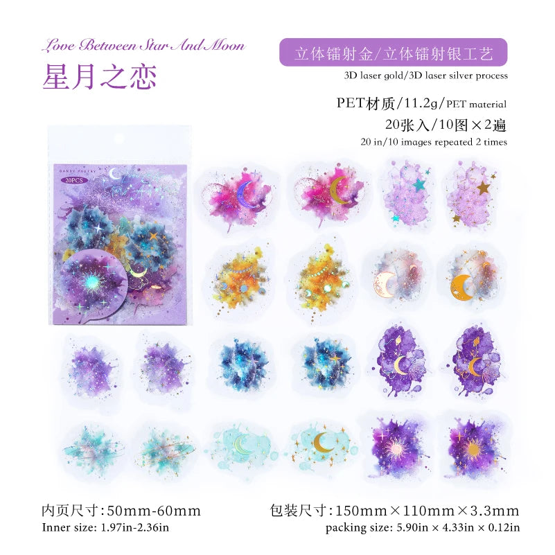 Holographic Waterproof Silver Floral Stickers 20 Sheets for Scrapbooking Journal DIY Decoration Collage Diary Supplies Qme 5