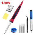 80W Soldering Iron Adjustable Temperature LCD Solder Welding Tools Qme 120W-SET2 110V US PLUG