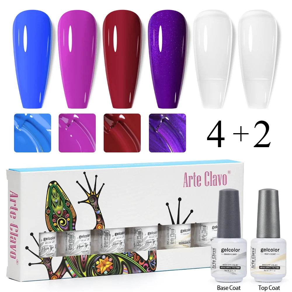 Arte Clavo Colourful Box Nail Gel Polish Semi Permanent UV Led