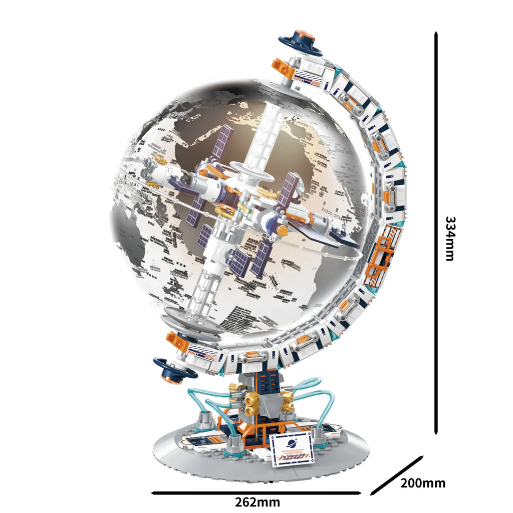 Tellurion Globe Model Building Blocks Bricks Puzzle STEM Assembled Student Educational Science Geology Toy Kid Gift Boy Birthday Qme