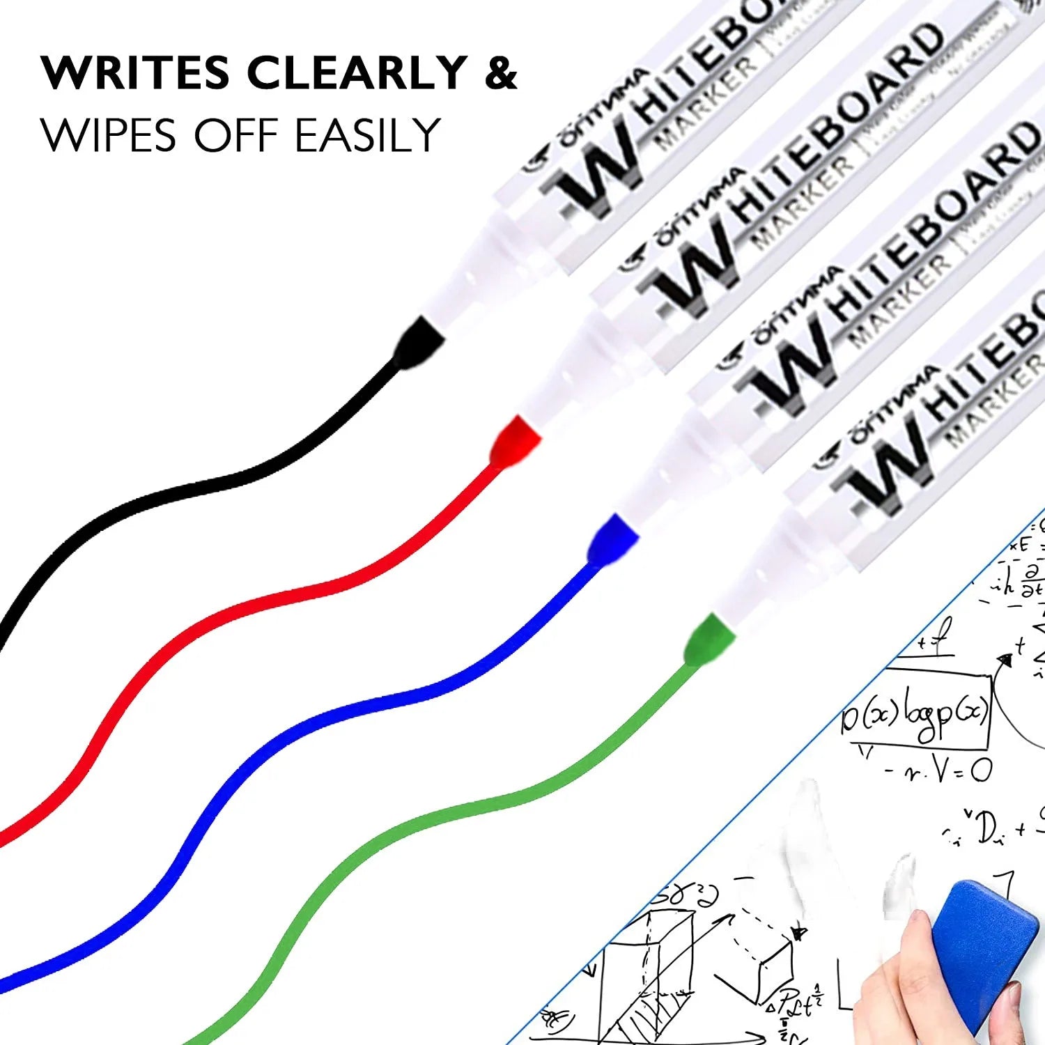 1-100Pcs Erasable Whiteboard Marker Pen Blackboard Marker Teaching Chalk for Glass Office School Stationery White Board Marker Qme