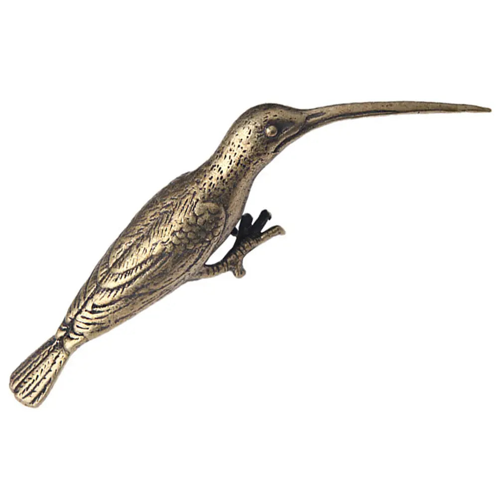 Premium Brass Woodpecker Statue Lifelike Vintage Bird Ornament Small Desktop Decor Indoor Tabletop Brass Craft Adornment Gift Qme