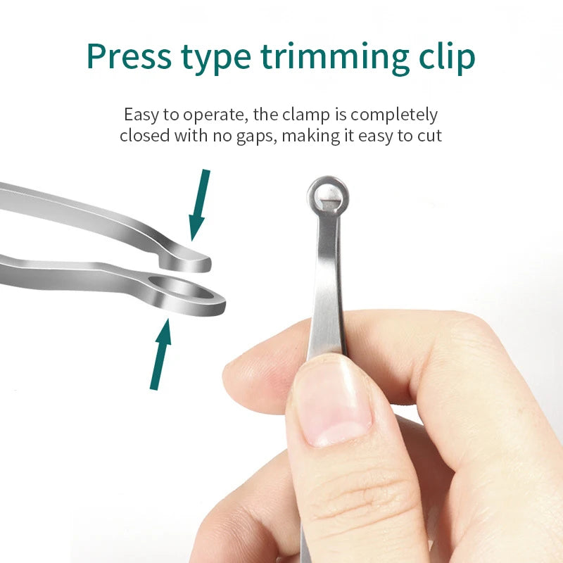 Universal Nose Hair Trimming Tweezers Stainless Steel Eyebrow Qme