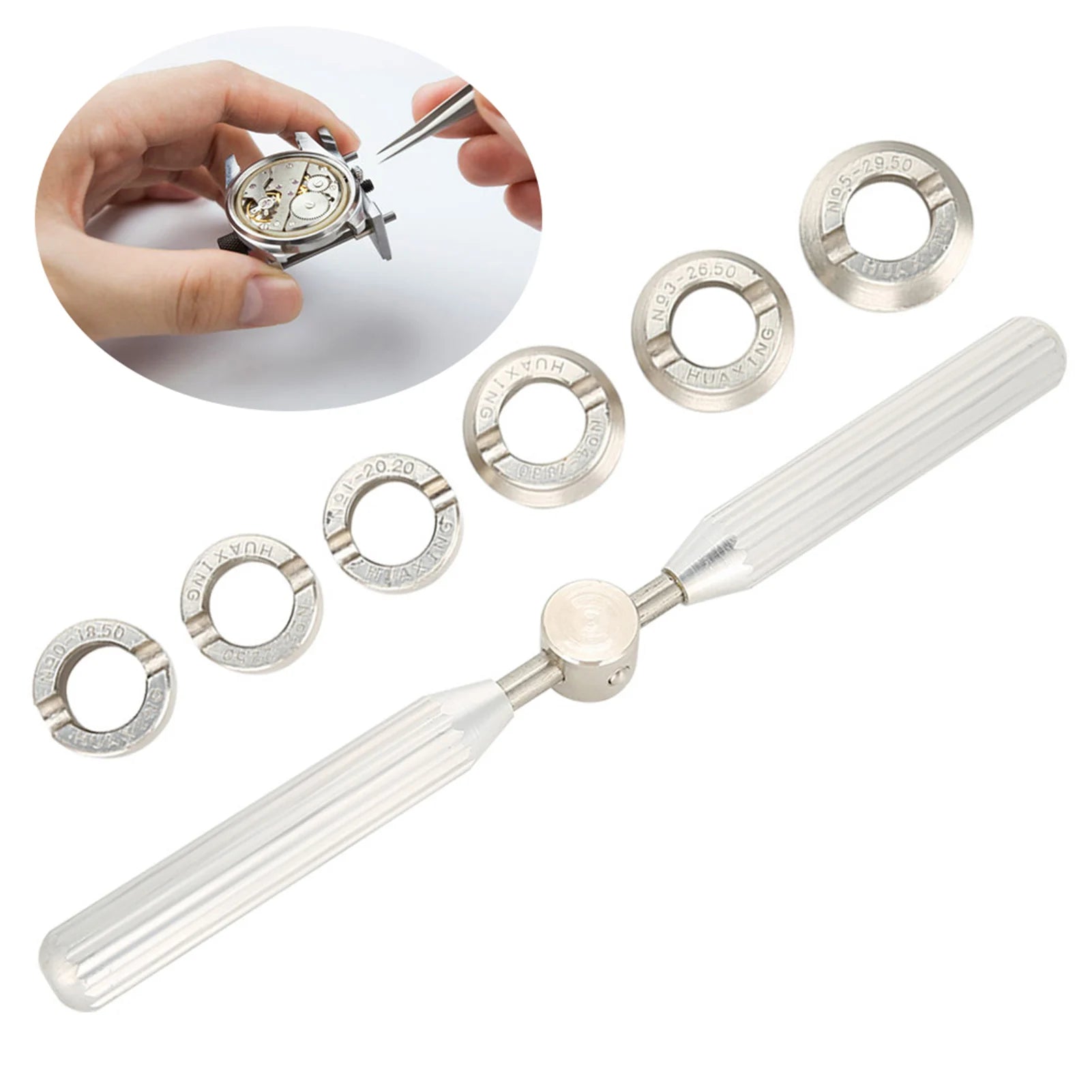 Watch Back Case Cover Opener Remover Wrench Dies Repairer Tool Set for Oyster Watch Back Case Remover for Watchmaker Qme