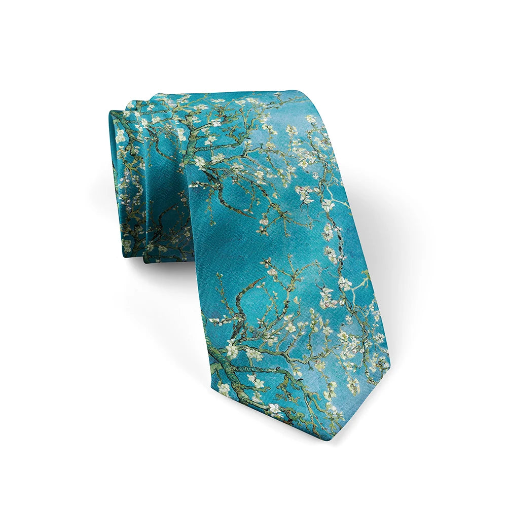 3d Printed Oil Painting Tie Men's Fun Fashion Business Wedding Party Qme style5 China Mainland