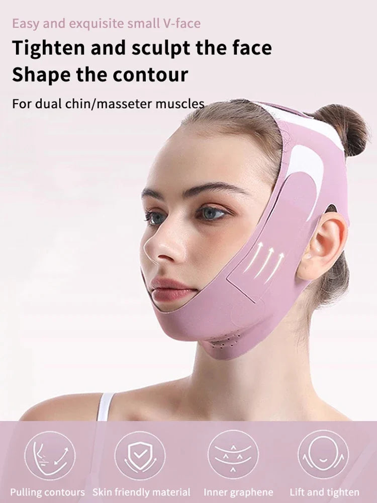 Reusable V-line Face Slimming Bandage Chin Cheek Lifting Belt Facial Qme