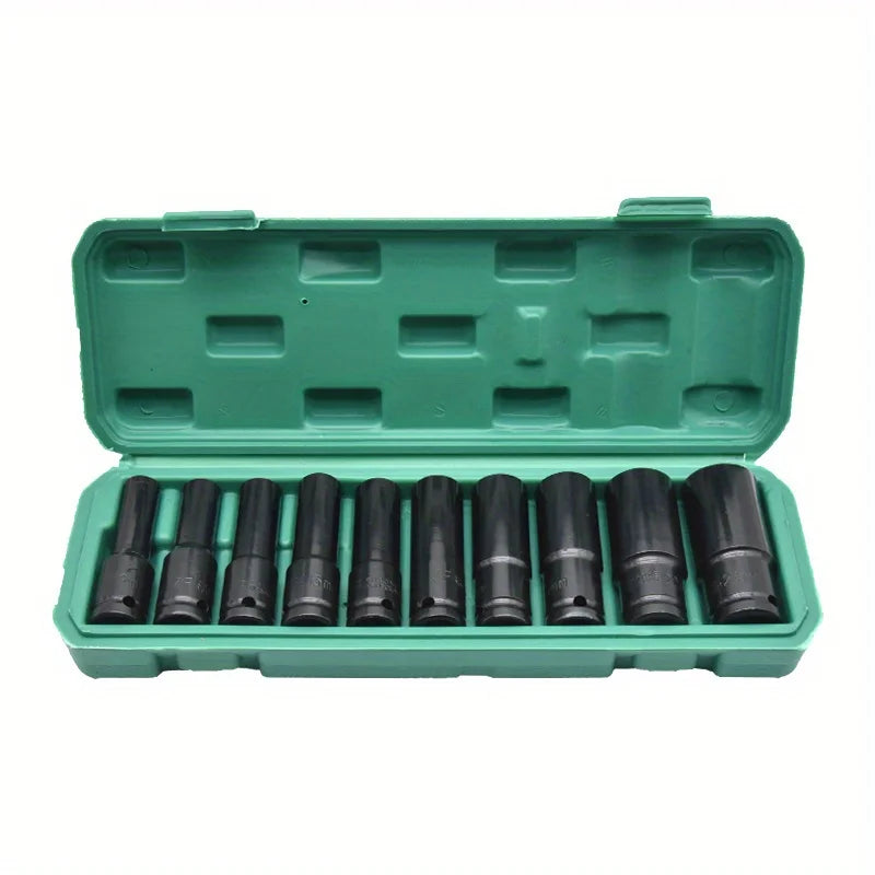 Drive sleeve assembly , compatible with pneumatic tools, suitable for truck maintenance and car hub nut removal kits Qme green black