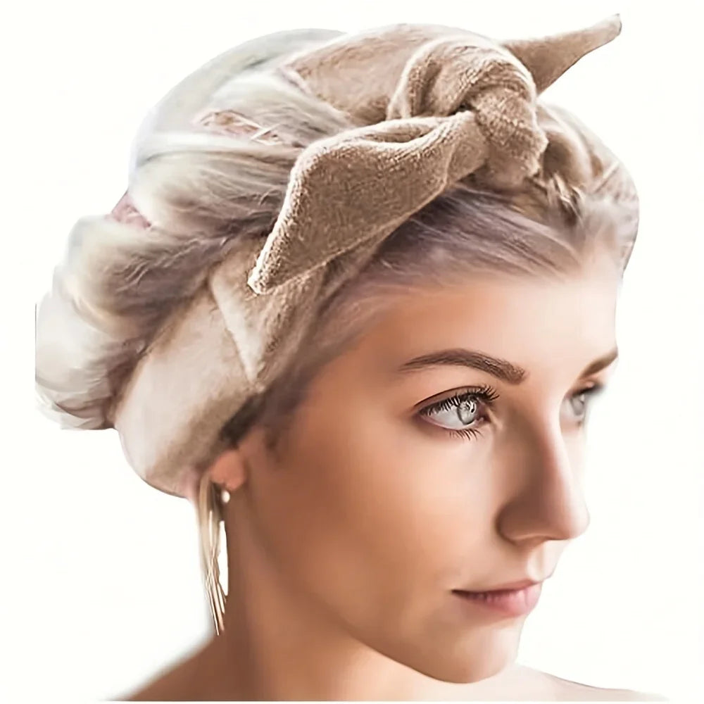 Heatless Curling Rod Headband, No Heat Curl Ribbon With Scrunchies, Sleeping In Overnight Hair Rollers Natural Soft Wave Qme