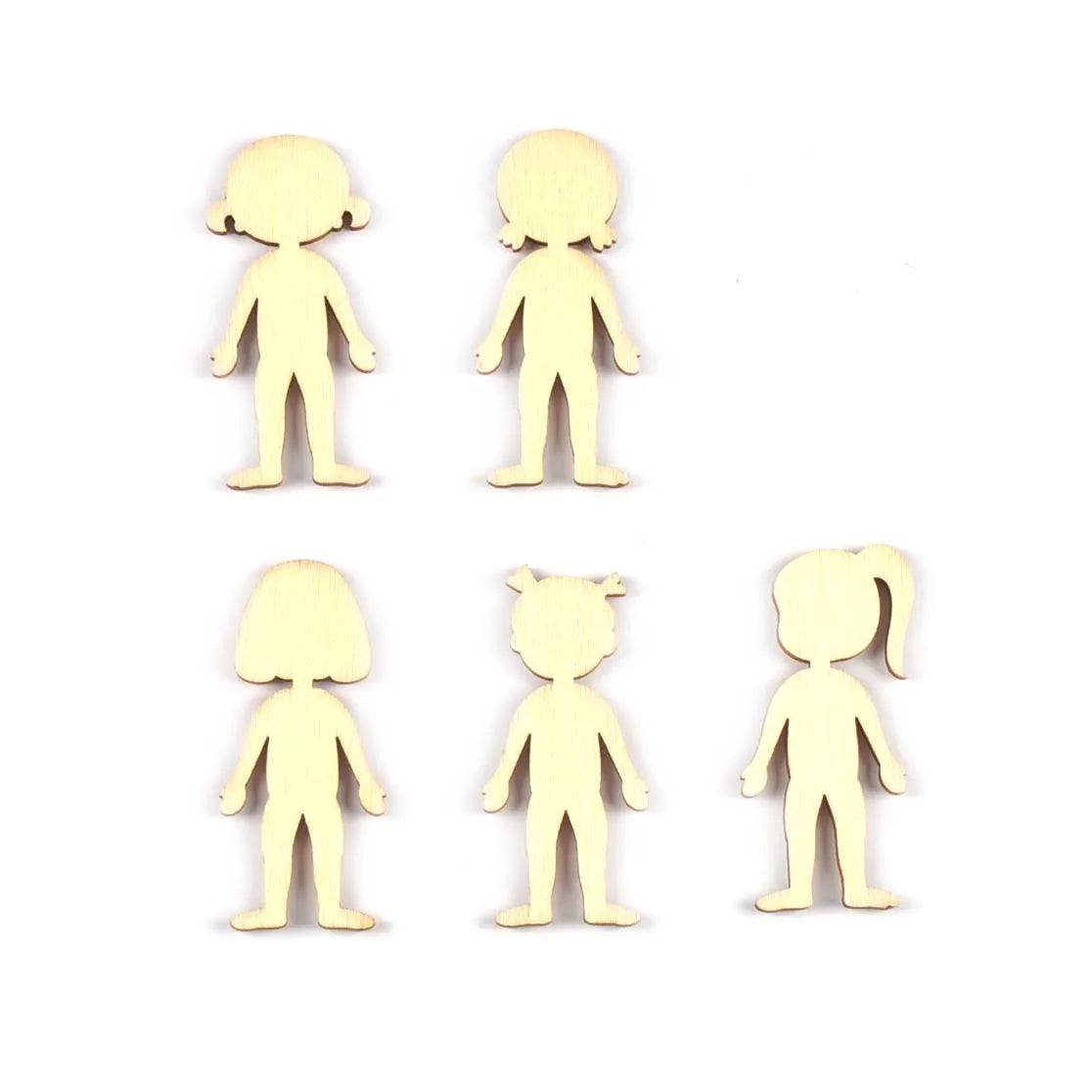 20Pcs 22x49mm Boy/Girl Wooden Crafts Decoracion DIY Scrapbooking Crafts Supplies Home Party Decor Handmade Ornaments Arts c3417 Qme
