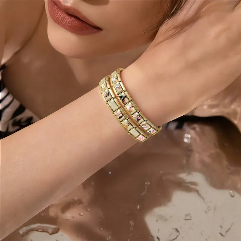 2026 New Premium Picture Customization Italian Charm Link Fit 9mm Stainless Steel Bracelets DIY Beads Making Hand Chain Pendants Qme