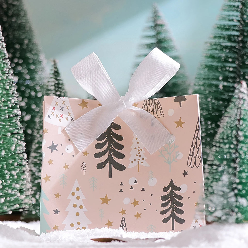 10-Pack Christmas Gift Boxes with Mini Holiday Gift Bags in Assorted Patterns for Candies, Chocolates and Small Gifts | Ideal Ch Qme