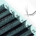 NATUHANA FOX 3D 4D 5D W-shaped Eyelash Extension Cat Eye Long Tail Qme FOX 3D W C 0.07mm|9mm
