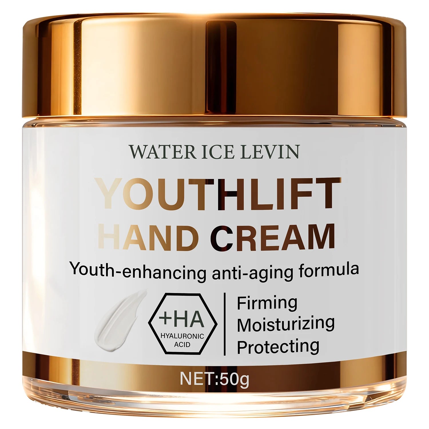 YouthLift Anti-Aging Hand Cream with HA & Retinol for Firming, Moisturizing & Protecting Mature Skin. Qme Gold 50g