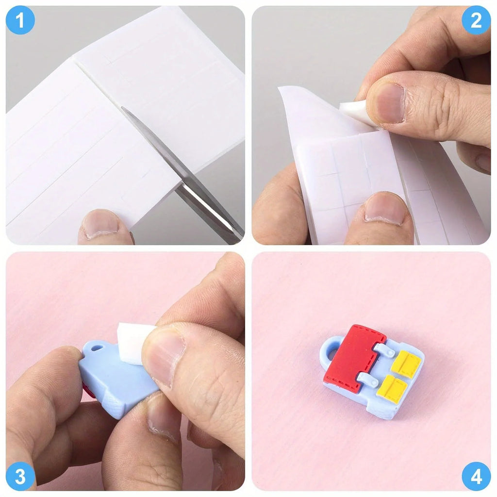 Foam adhesive square sheet, double-sided self-adhesive dots, pre-cut square strip-shaped foam tape, suitable for DIY art Qme
