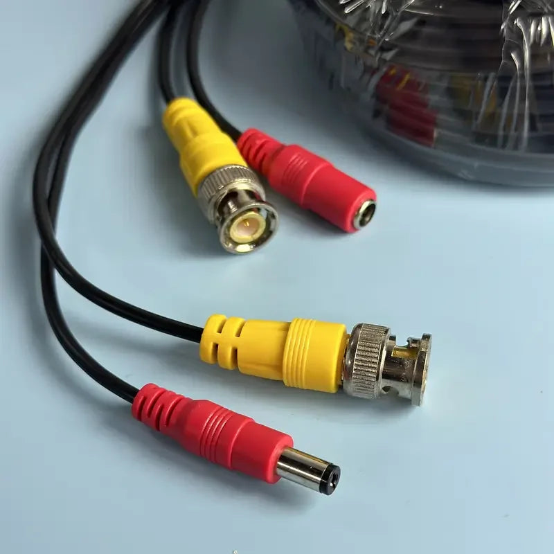 15M BNC+DC Connector 2 in 1 BNC CCTV Cable coaxial Video Power AHD Cameras Cable for DVR System Qme