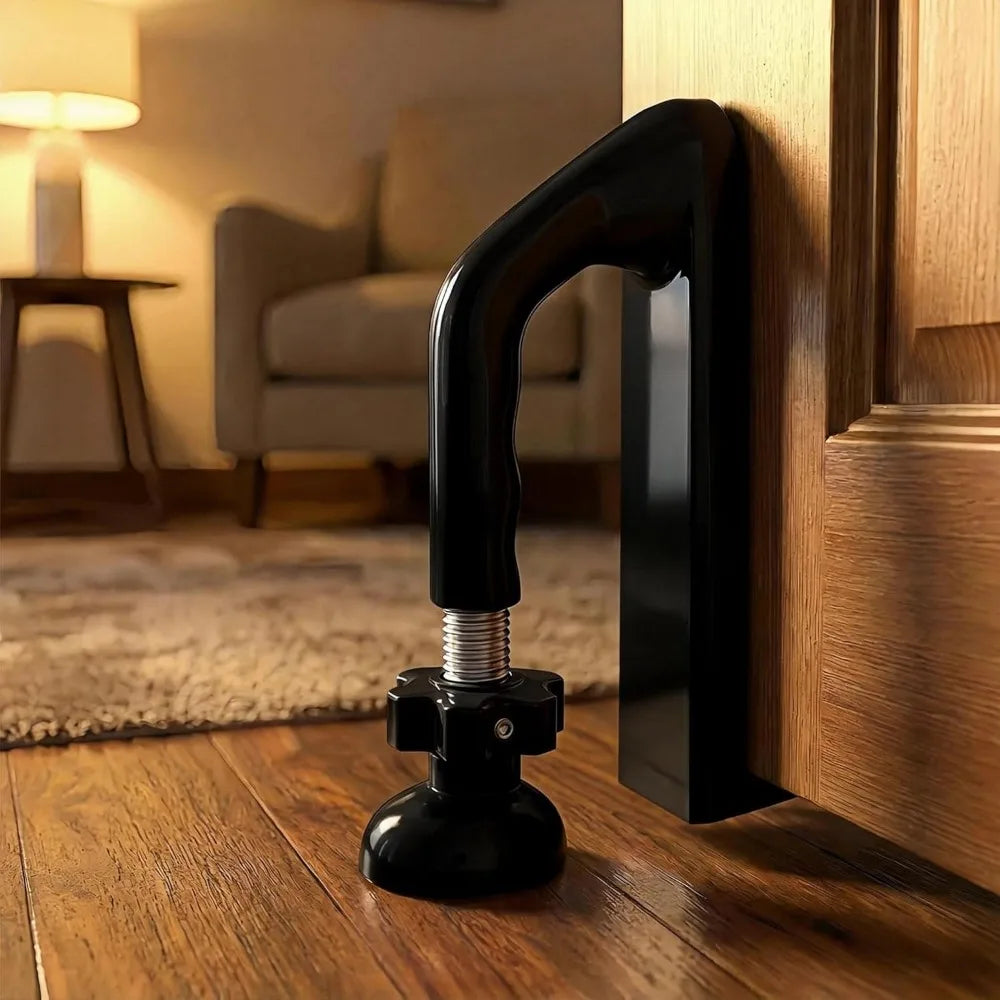 Heavy Duty Metal Portable Door Stopper Travel No Drill Security Qme