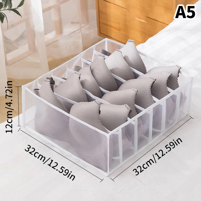 Wardrobe Clothes Organizer Drawers Separator Boxes Underwear Bra Qme A5