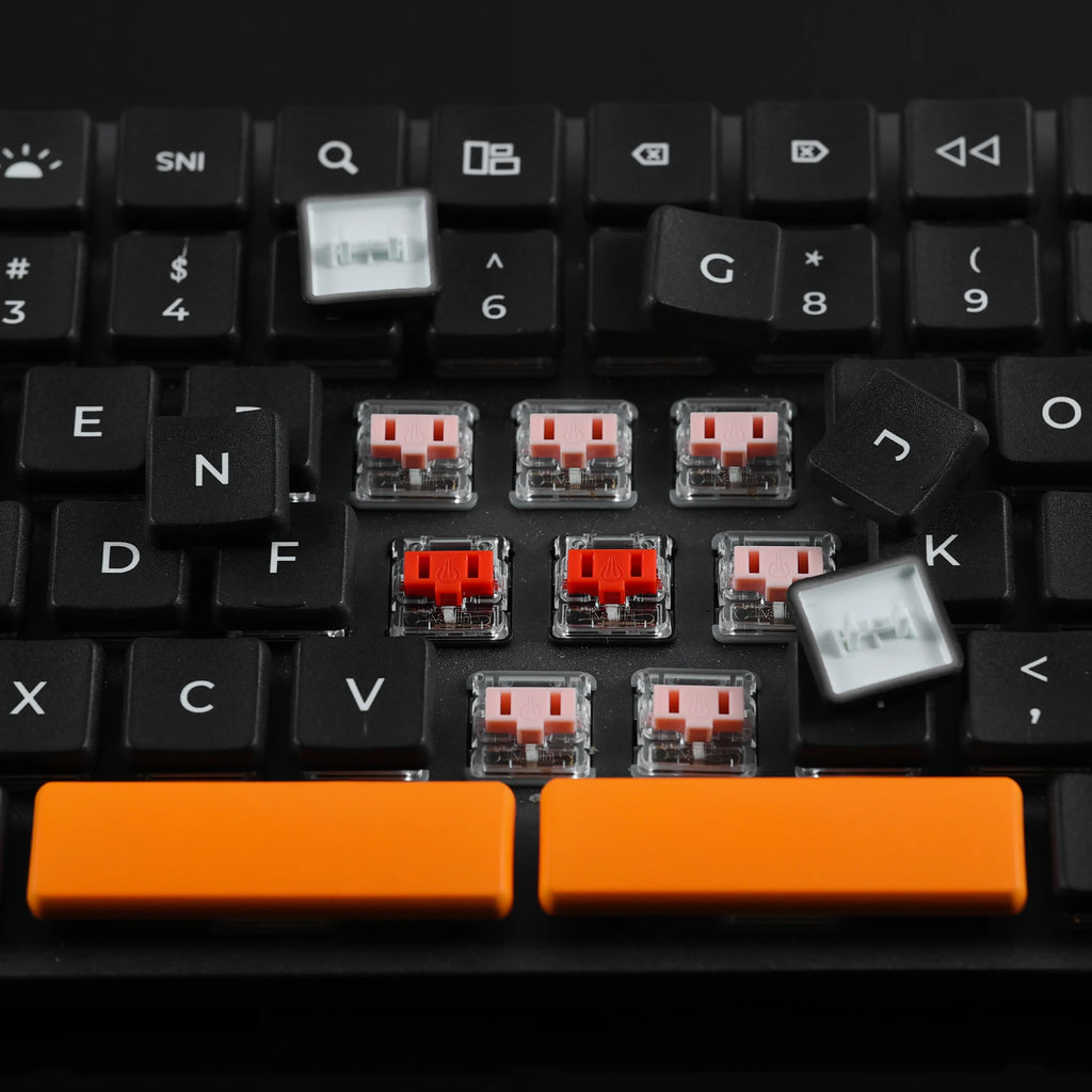 CHOSFOX Low Profile PBT Choc Keycaps for Kailh 1350 Low Profile Switch Mechanical Keyboard Ultra Thin Keycaps Qme