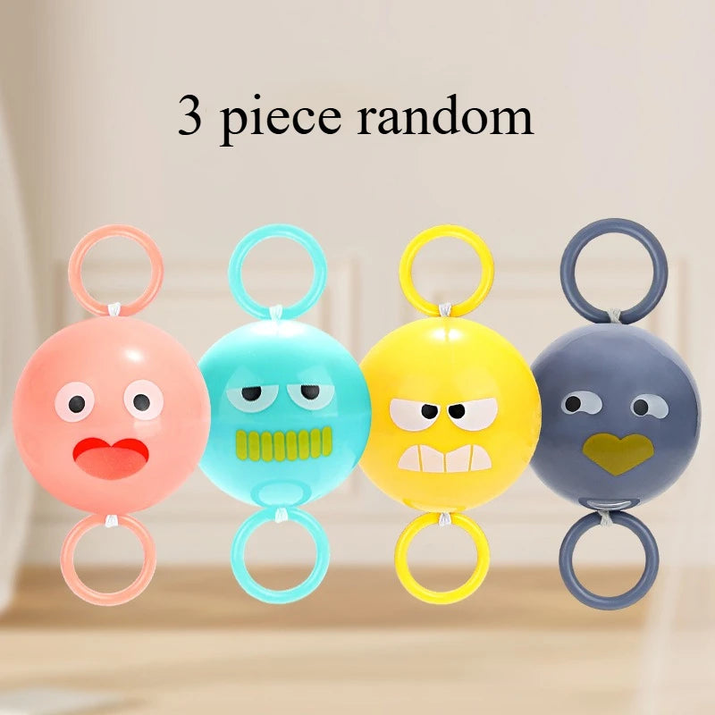 A Luminous Whistle Flying Ball Toy Rotating Cable Toy LED Light Luminous Leisure Stress Relief Toy Gift Children's Reward 51mm Qme 3 piece random