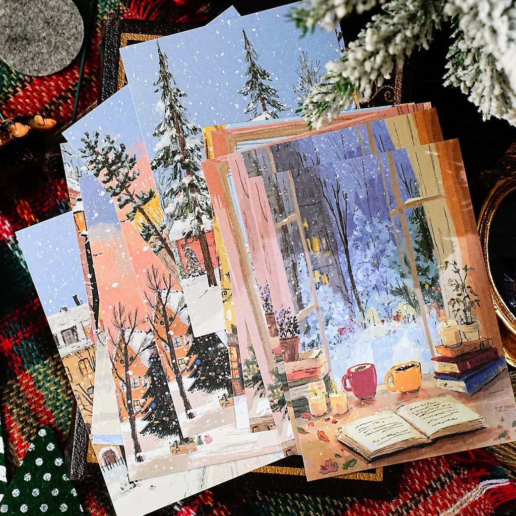 20 Sheets Christmas Theme Pattern Paper for Scrapbook DIY Gift Wrapping Card Making Art Craft Journaling Collage Background Qme