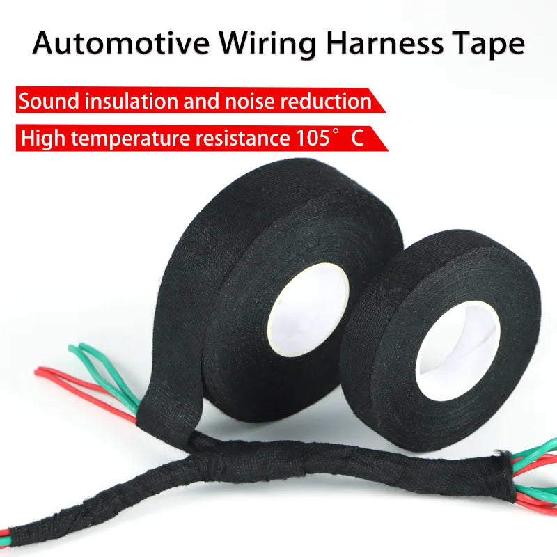 10M bar tape insulating automotive fabric tape Wear-resistant silent and high-temperature resistant Insulating black tape Qme