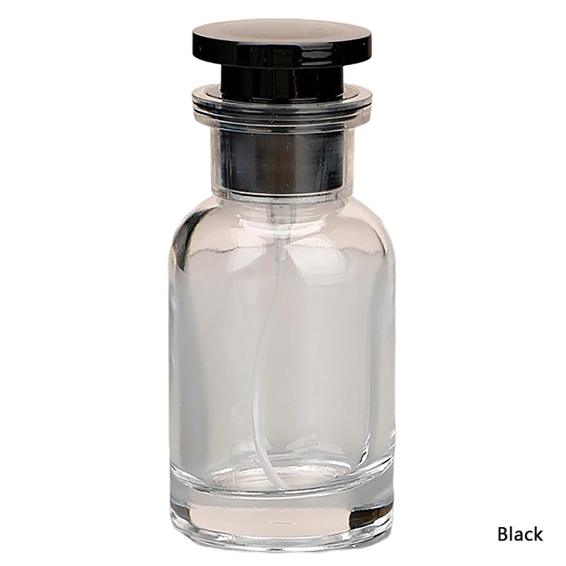 Perfume Bottle Cylindrical Sub-bottle Travel Sample Portable Parfum Qme Black