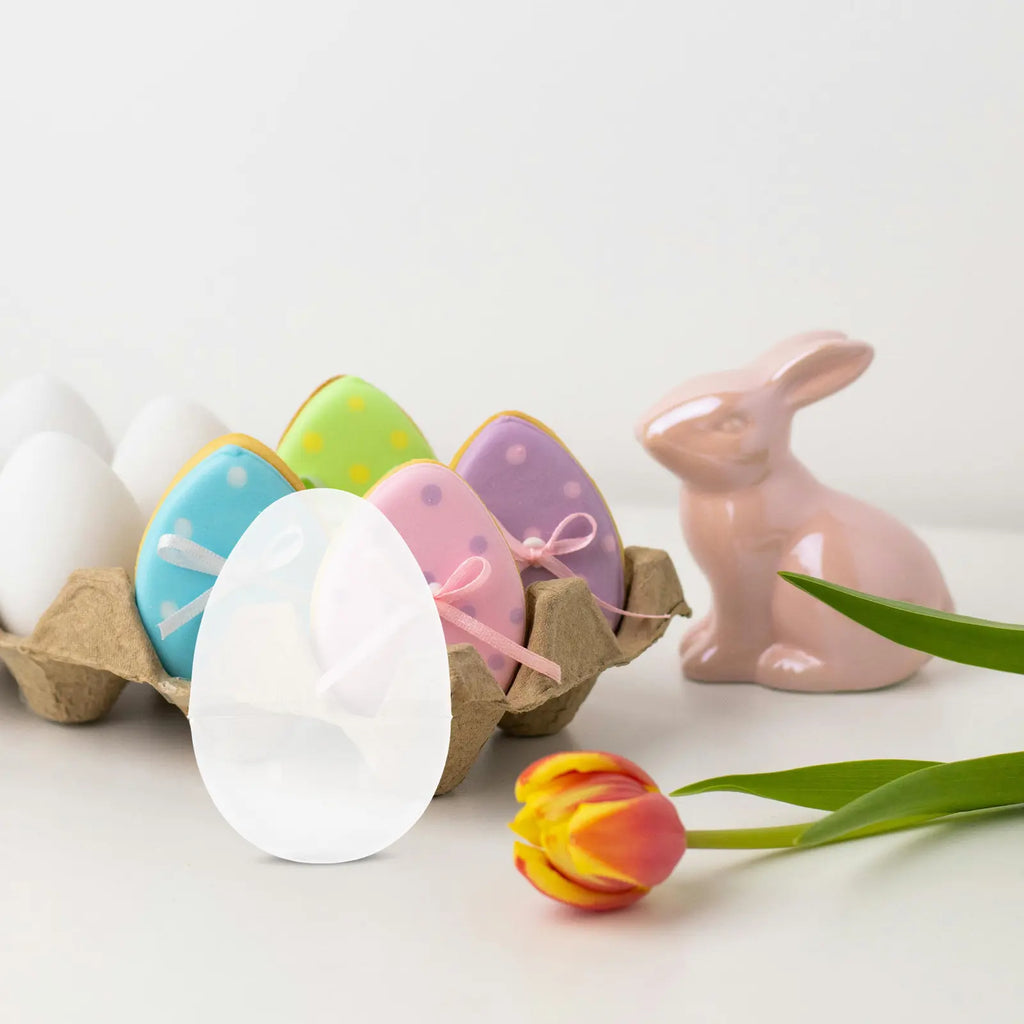 6Pcs Party Gift Clear Fillable Easter Eggs Jumbo Plastic Openable Candy Holders Easter Hunt Family School Activity Qme
