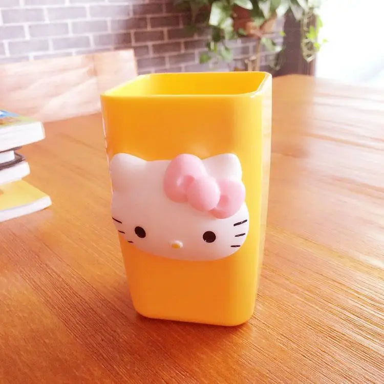 Hello Kitty Cup Shock-resistant Creative Couple's Mouthwash Plastic Qme 4