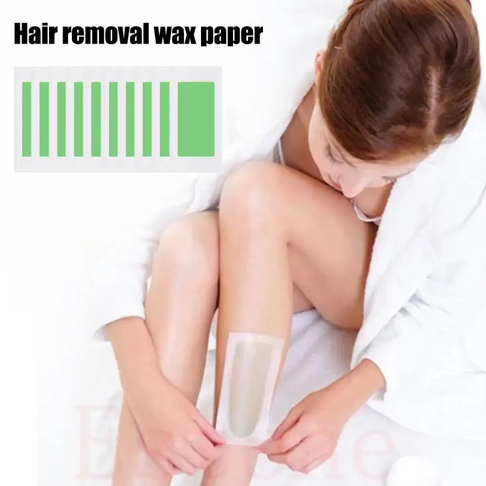 10stick Professional Hair Removal Wax Strips for Summer Depilation Double Sided Cold Wax Paper for Leg Body Face Useful Qme